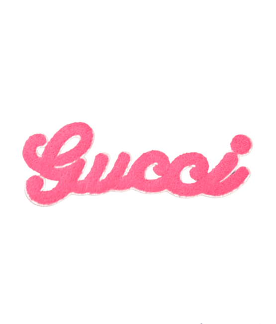 Pink apparel colorful iron on chenille patches