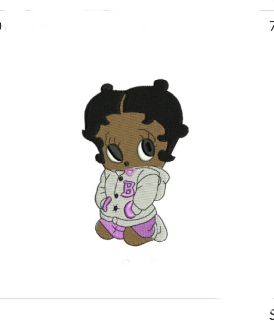 Betty hoop baby embroidery patch