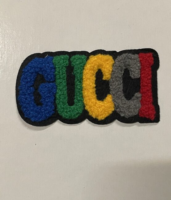 Small colorful letter iron on chenille patches