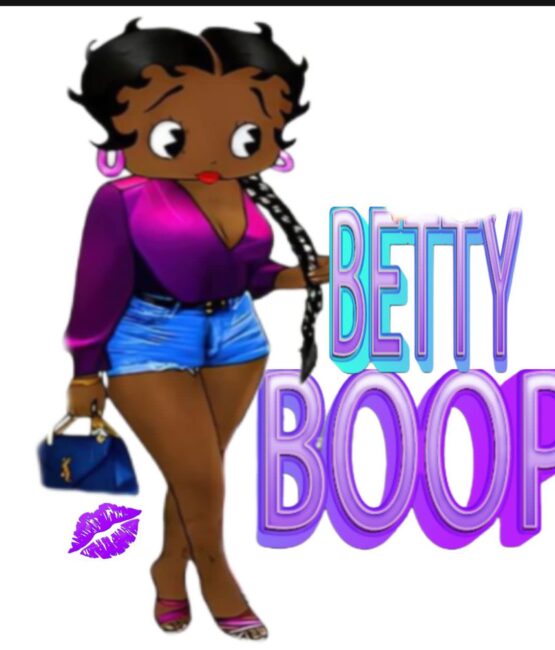 Betty purple iron on heat transfer