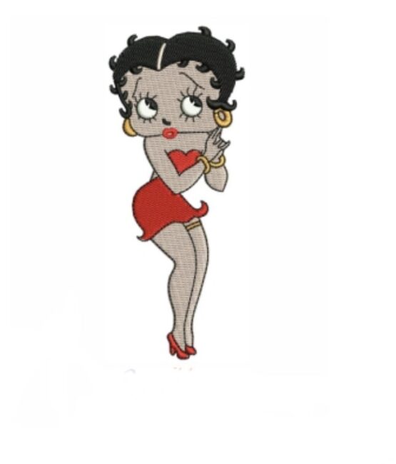 Betty hoop red design embroidery patch
