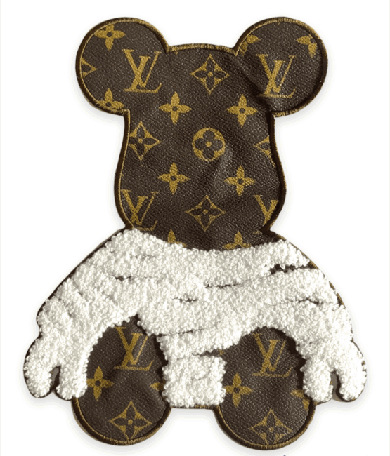 Brown Leather Chenille iron on patches