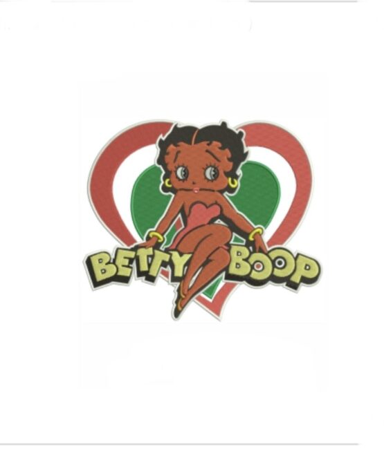 Betty hoop heart embroidery patch
