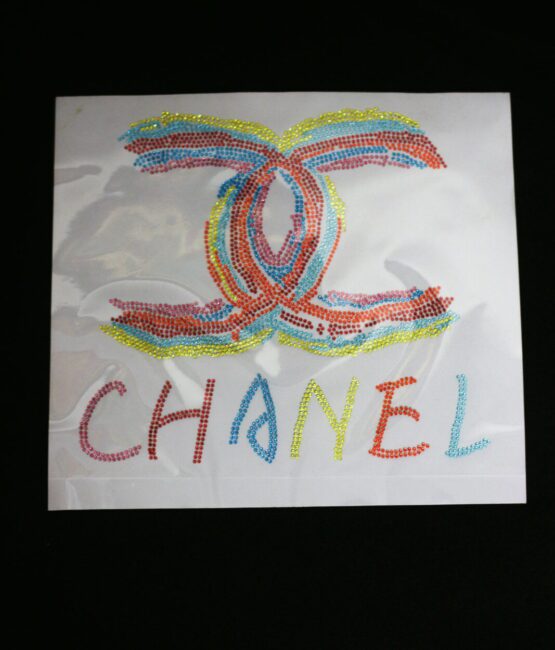 Colorful C logo iron Rhinestone Appliques