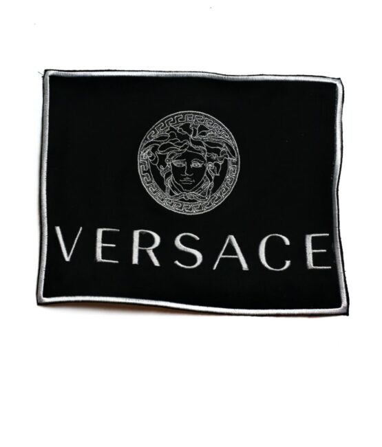 large suede logo V iron on embroidery patches