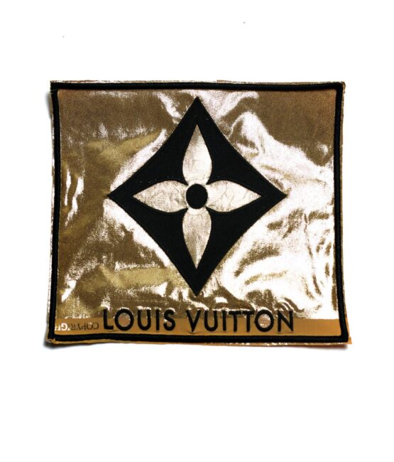 large Metallic logo L iron on embroidery patches