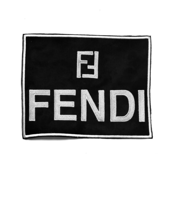 large suede logo F iron on embroidery patches