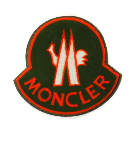 Green orange badge chenille iron on patches