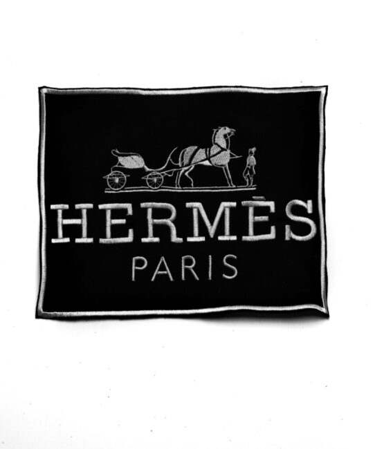 large suede logo H iron on embroidery patches