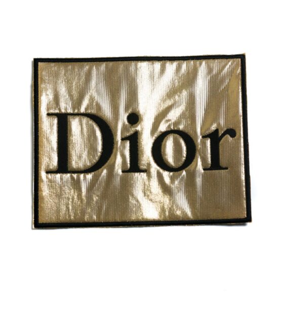 large Metallic logo Dr iron on embroidery patches