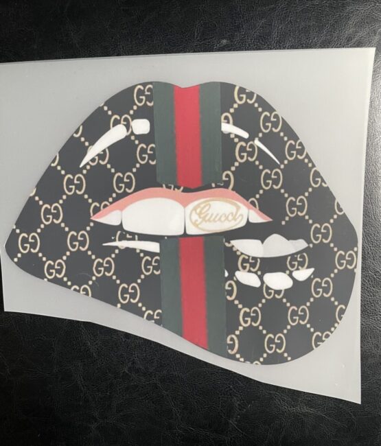 Black lips design iron on heat transfers