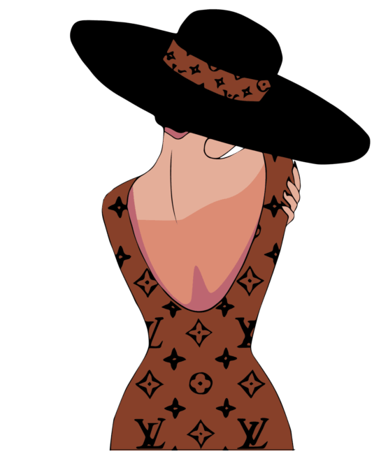 Lady fashion L iron on heat transfers