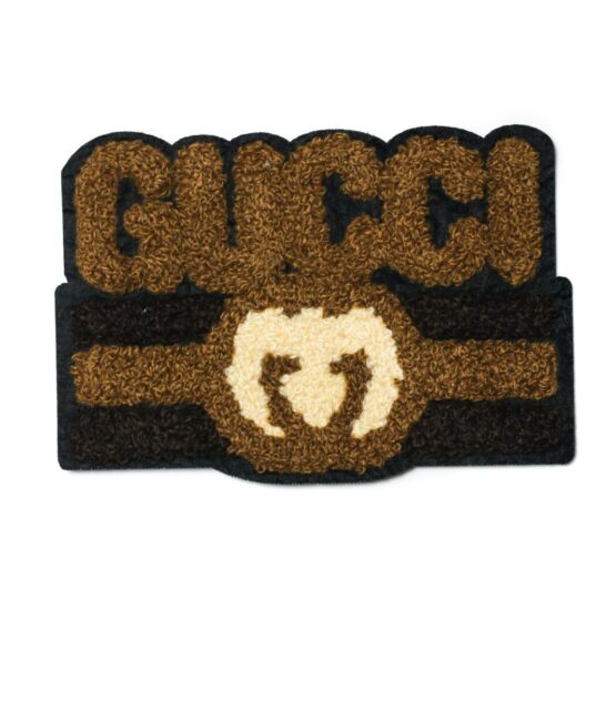 Brown GG chenille patch