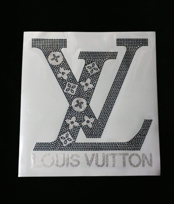 Blue iron on rhinestone transfers