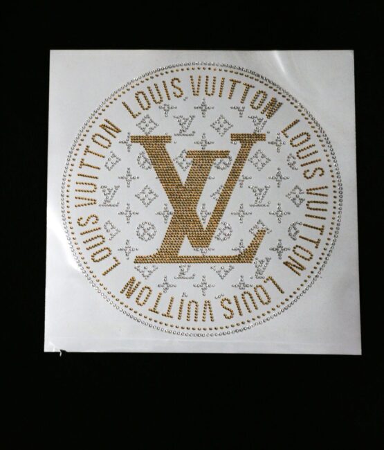 Gold silver mix iron on rhinestone transfers