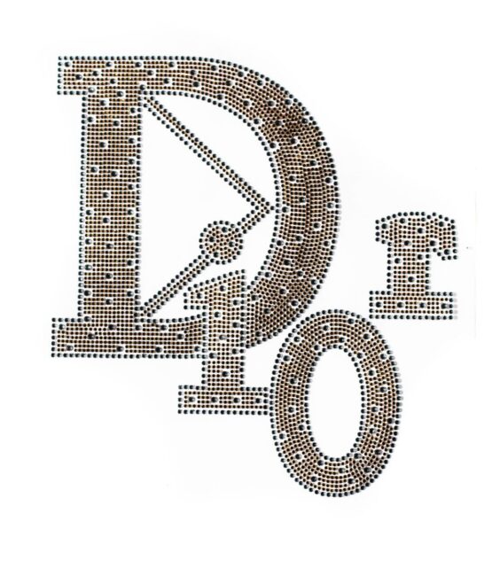 Large Gold Dr Rhinestone patches