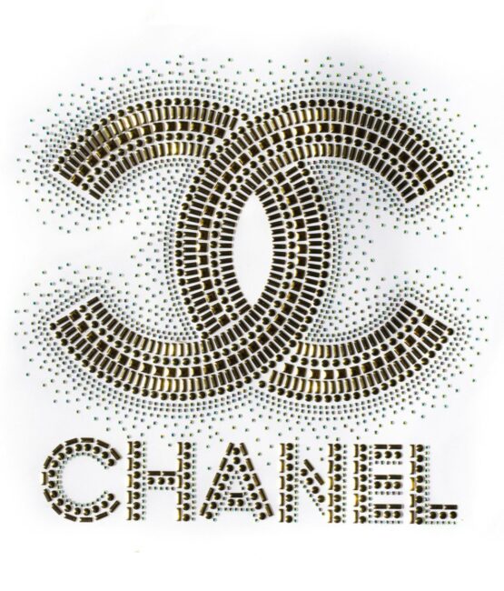 Gold scattered iron on Rhinestone Patches