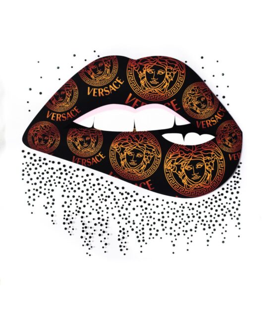 Heat transfer rhinestone head iron on appliqué