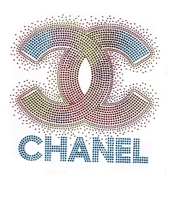 CC colorful iron on rhinestone transfer