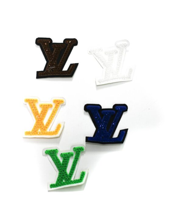 L Sequin chenille iron on patches