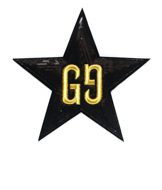 Star beaded sequin embroidered patch