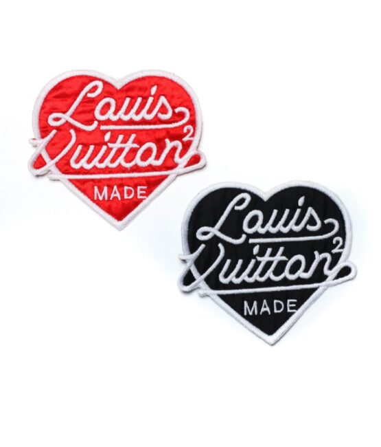 Heart puff embroidery iron on patch