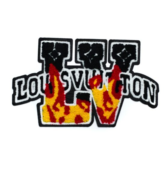 Burning Flames varsity iron on chenille patches