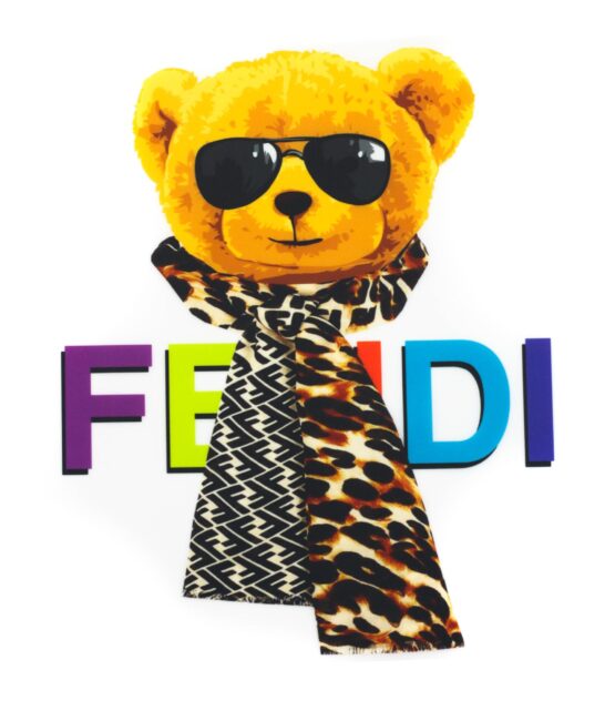 Fendi bear scarf iron on heat transfers