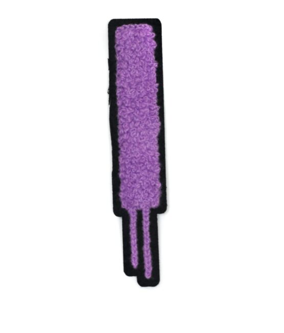 Purple drip letter I iron on chenille patches