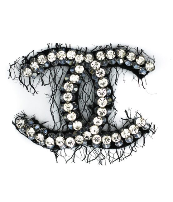 Mesh rhinestone beaded patch