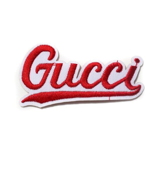 Red and white iron on patches