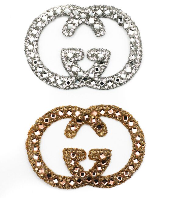 Diamond Stone GG Rhinestone Patches Iron on