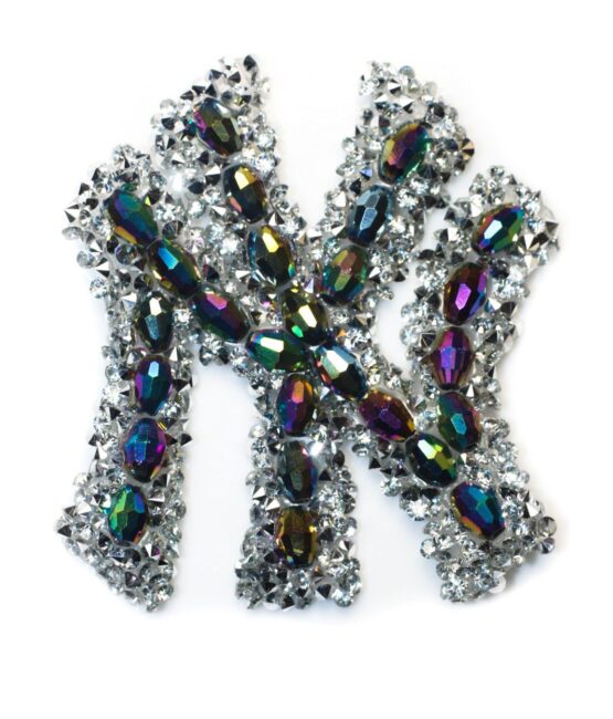 Colorful Bright NY Rhinestone Iron on patch
