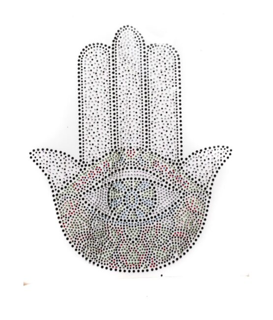 Hamsa evil eye iron on rhinestone transfers