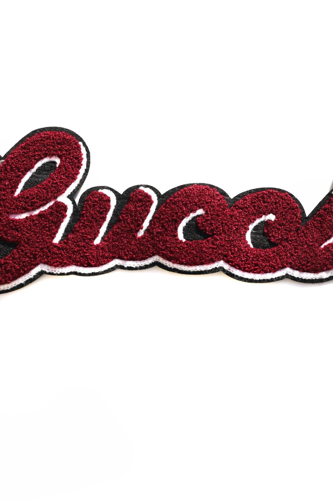 Letter maroon iron on chenille patches - Image 2