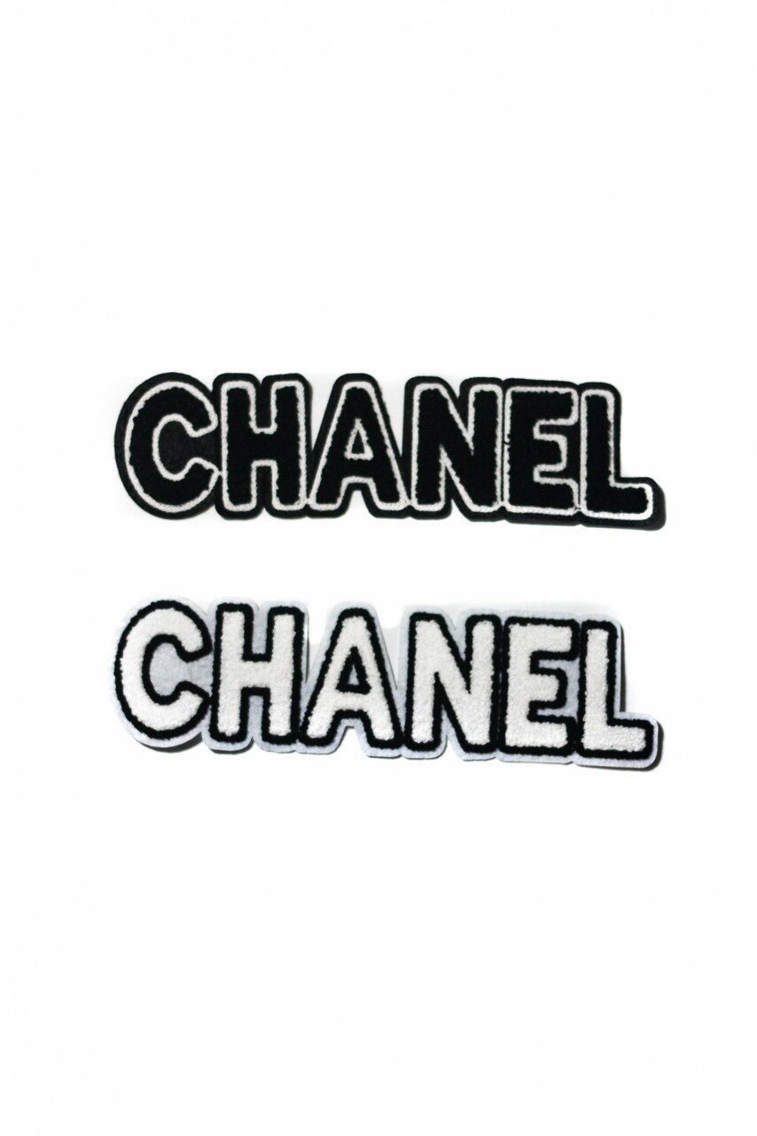 Chenille patches CC iron on chenille patch