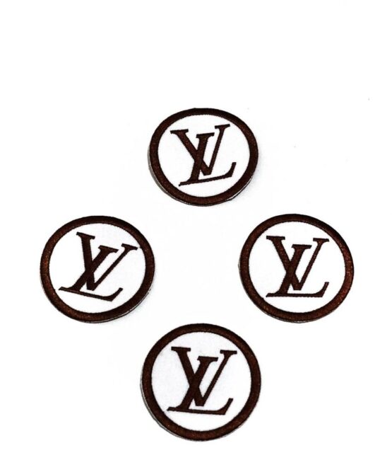 Round iron on patches for clothing