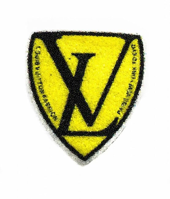 Gold LV Rhinestone Patches
