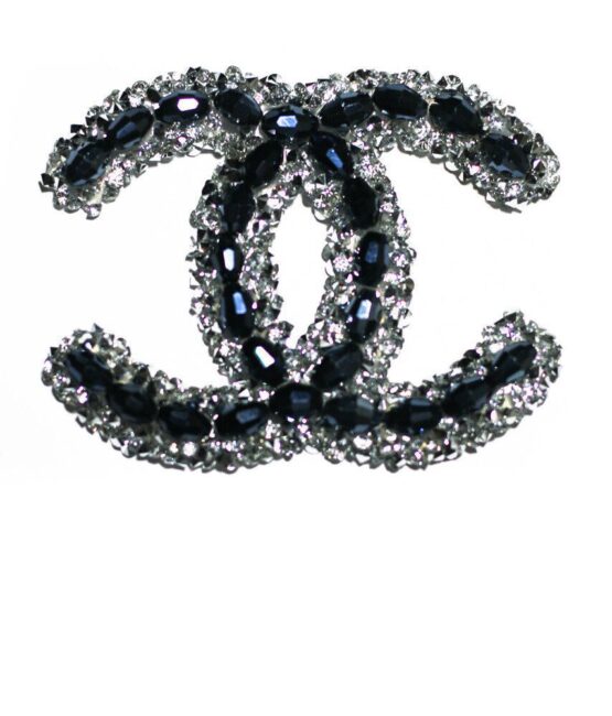 CC Blue and silver Rhinestone patch