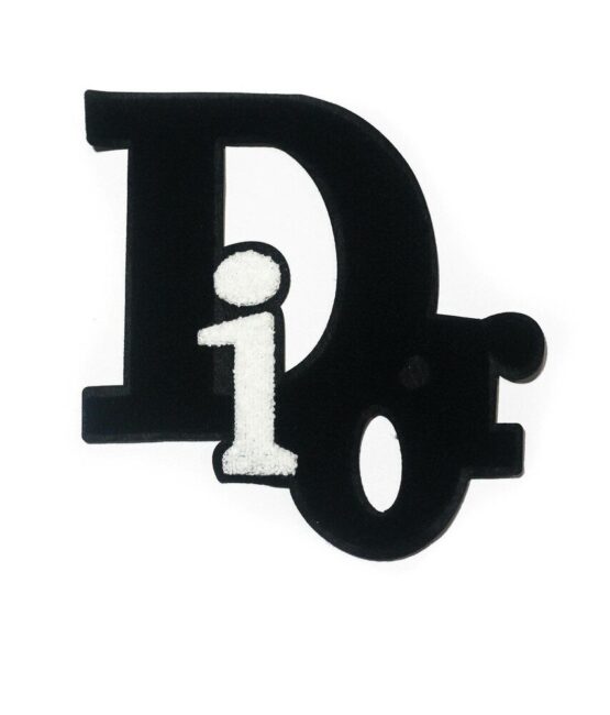 Large Black iron on chenille patches