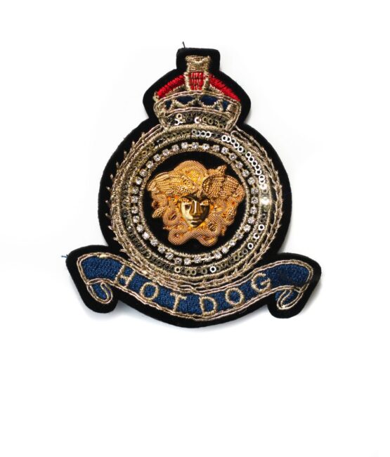 Snake head badge embroidery patches