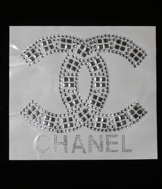 Silver glass iron on rhinestone transfers