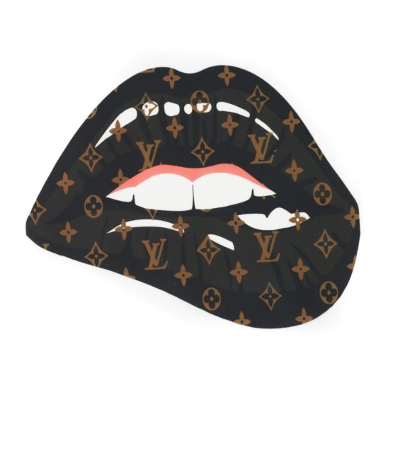 Brown Lip pattern fashion iron on heat transfers