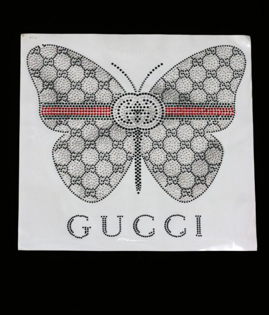 Butterfly G iron on rhinestone transfers