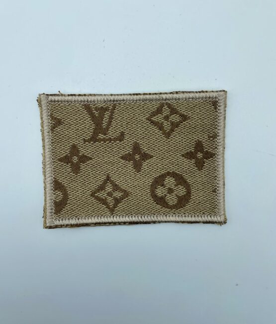 LV brown pattern iron on embroidery patches