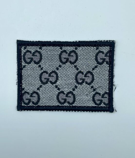 GG black pattern iron on embroidery patches