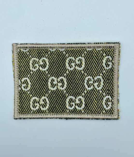 GG shiny pattern iron on embroidery patches