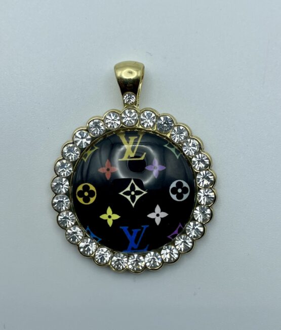 LV pattern charm