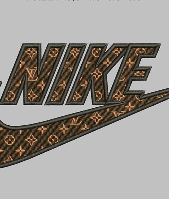 Swoosh LV iron on embroidery patches