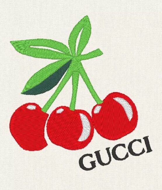GG cherry iron on embroidery patches